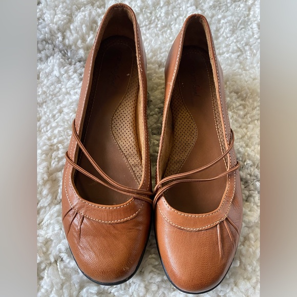 Natural Soul By Naturalizer Shoes Flat Mary Jane Brown Comfort Womens Size 8 Med - Picture 6 of 7